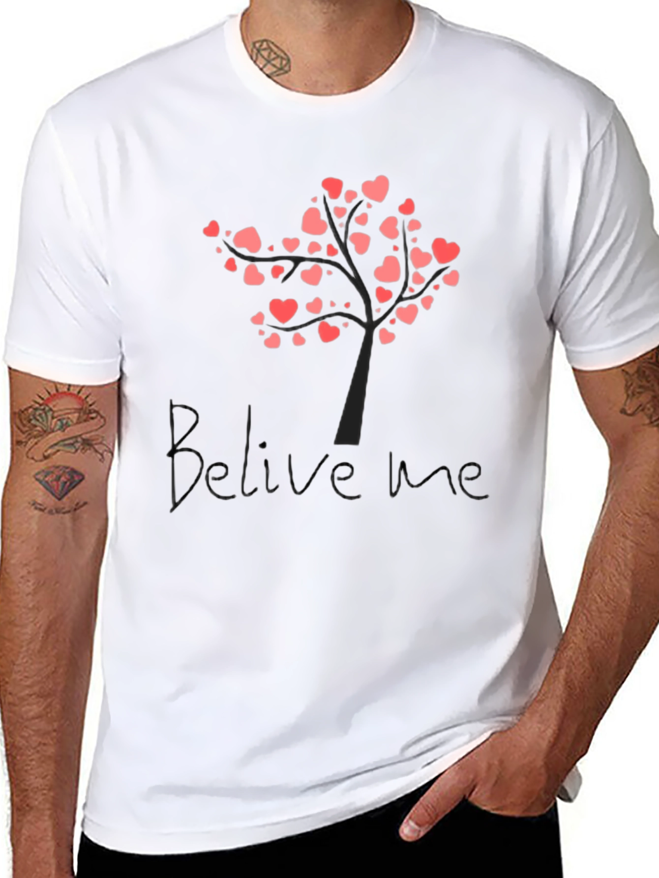 Heart Tree Graphic Tee - Believe Me T-Shirt