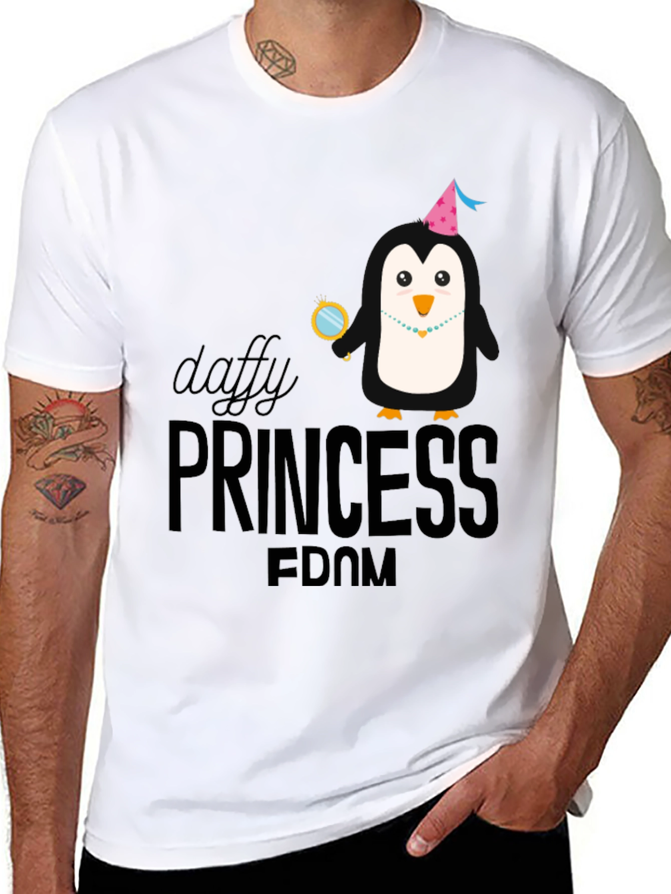 Daffy Princess Penguin T-Shirt - Soft Cotton