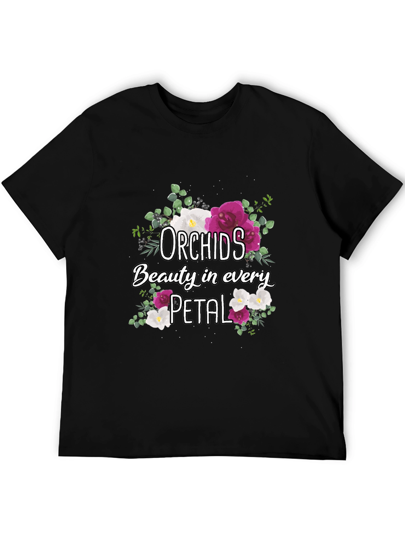 Orchids Floral T-Shirt Beauty in Every Petal