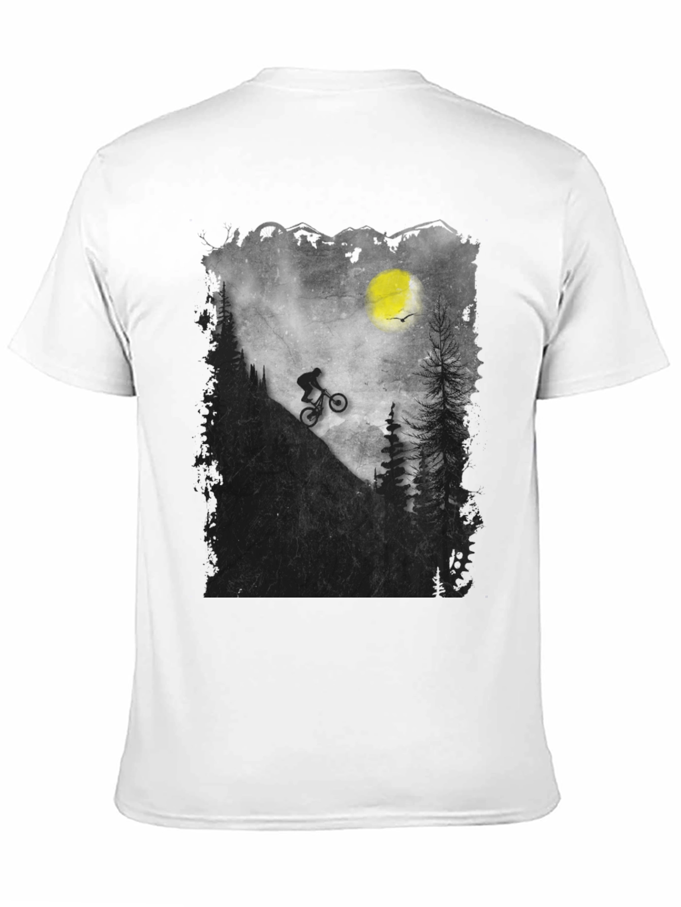 Mountain Biker Silhouette Graphic Tee