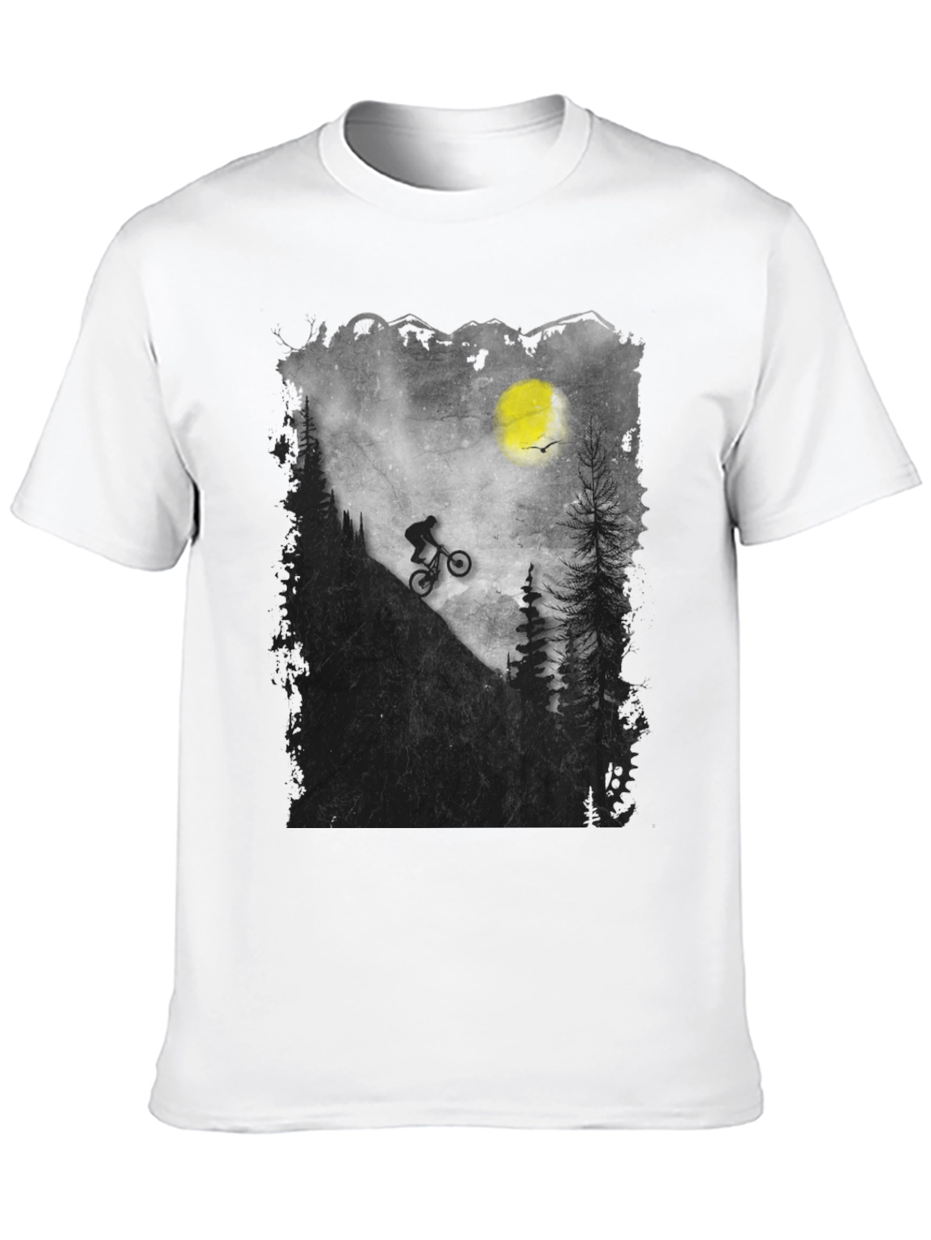 Mountain Biker Silhouette Graphic Tee