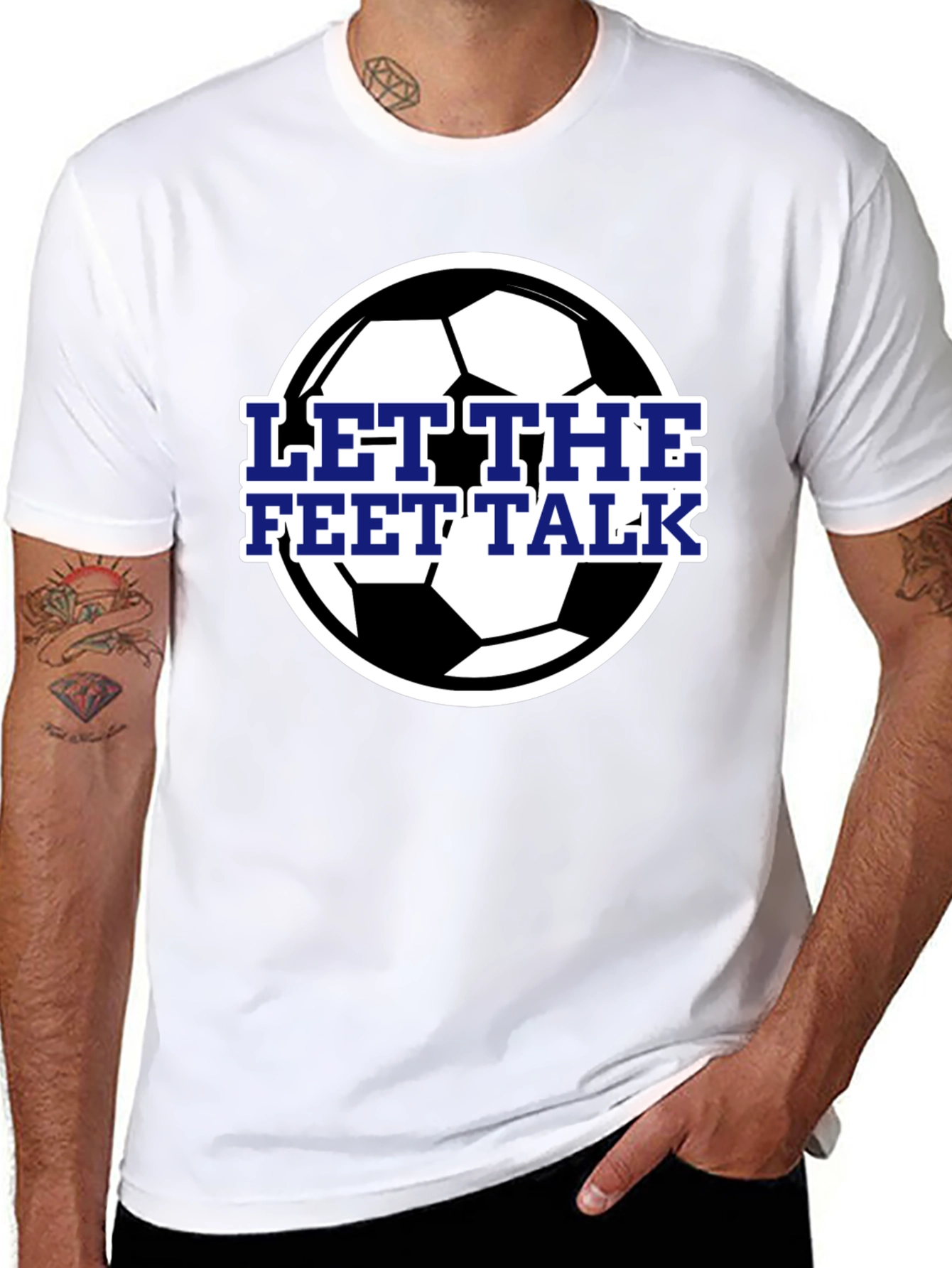 Let The Feet Talk Soccer Ball T-Shirt