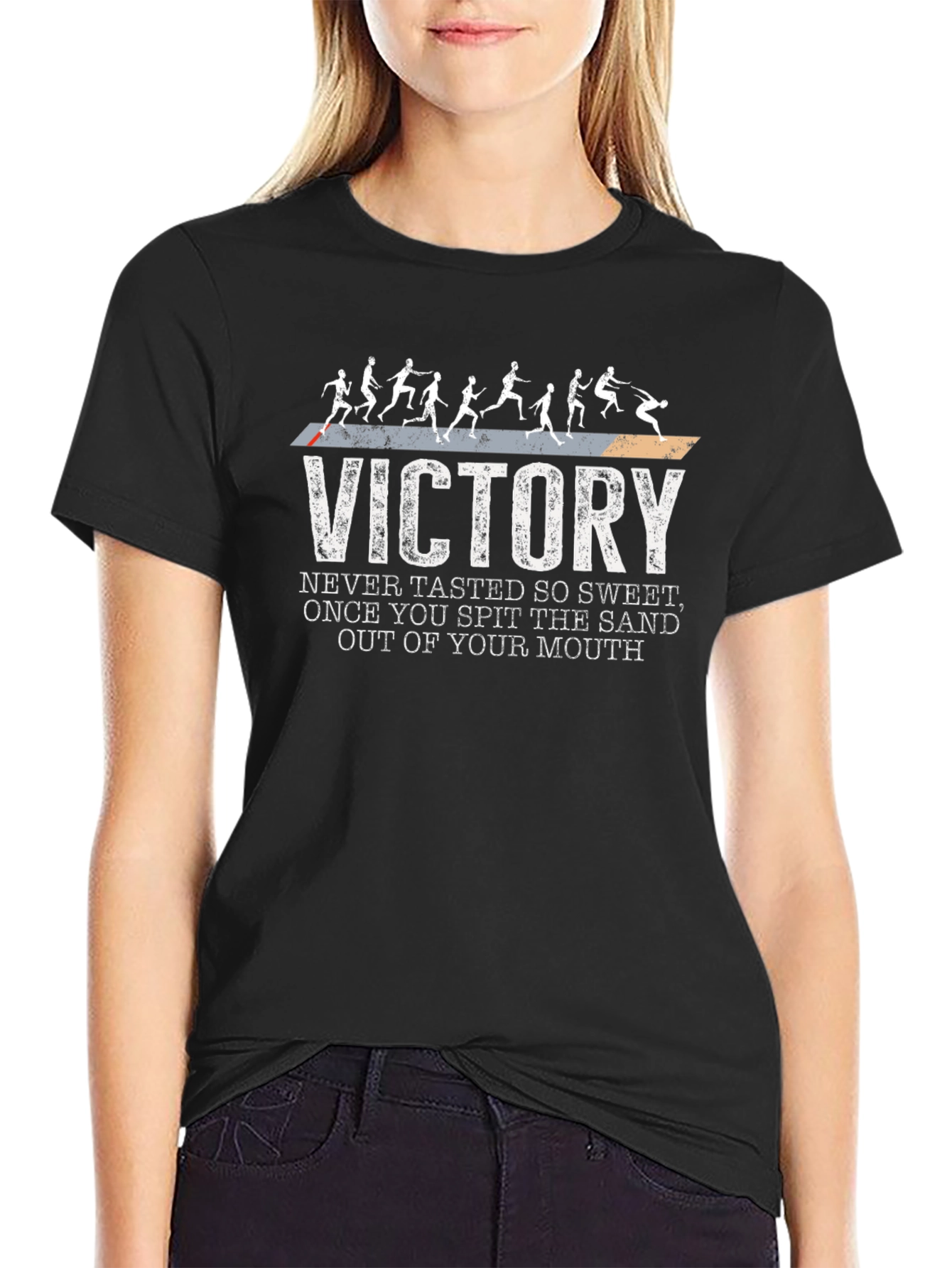 Victory Motivational Black T-Shirt