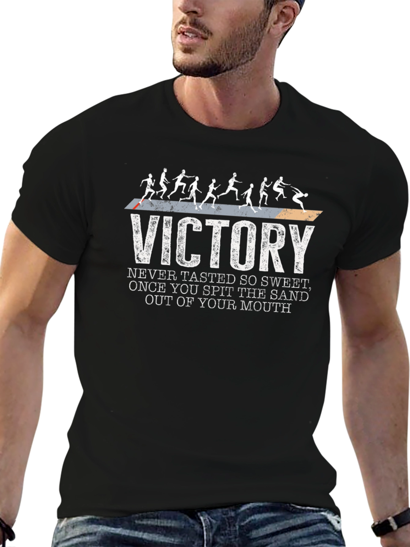 Victory Motivational Black T-Shirt