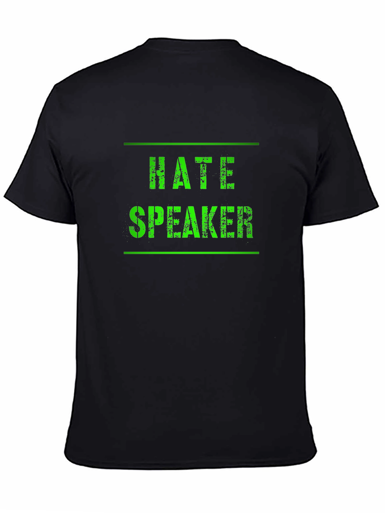 Hate Speaker Graphic Tee - Black Cotton T-Shirt