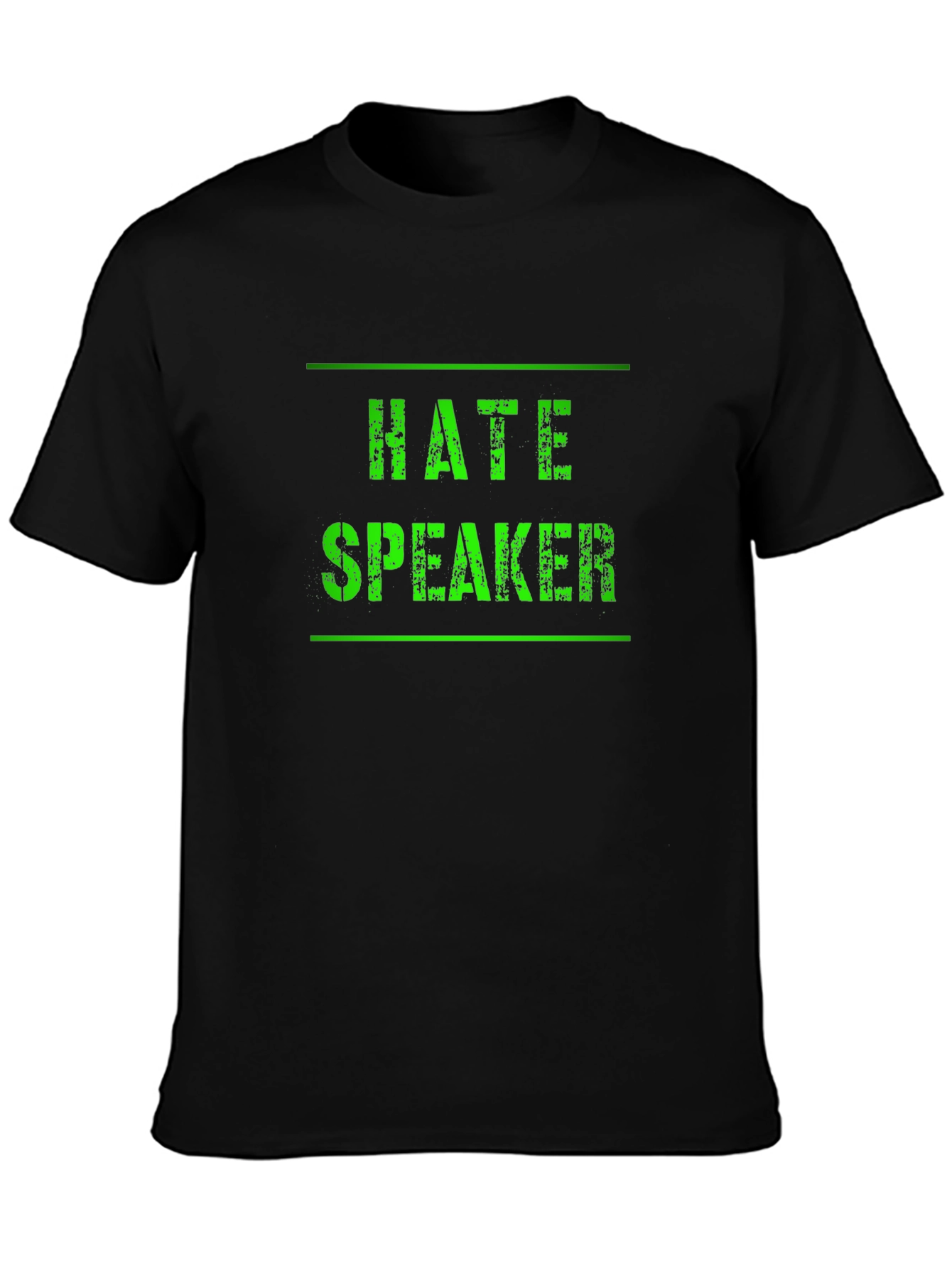 Hate Speaker Graphic Tee - Black Cotton T-Shirt