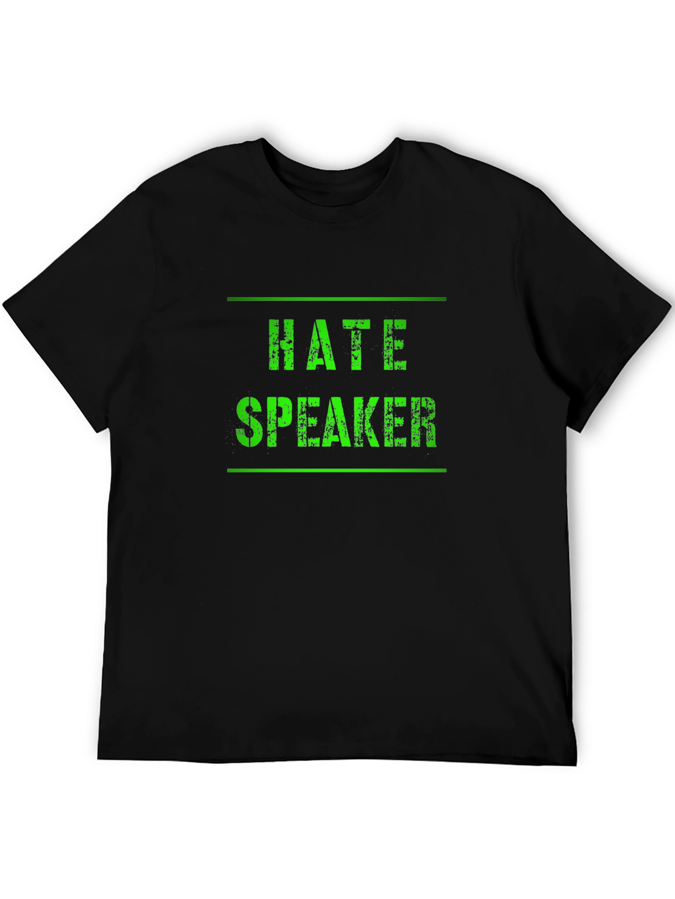 Hate Speaker Graphic Tee - Black Cotton T-Shirt