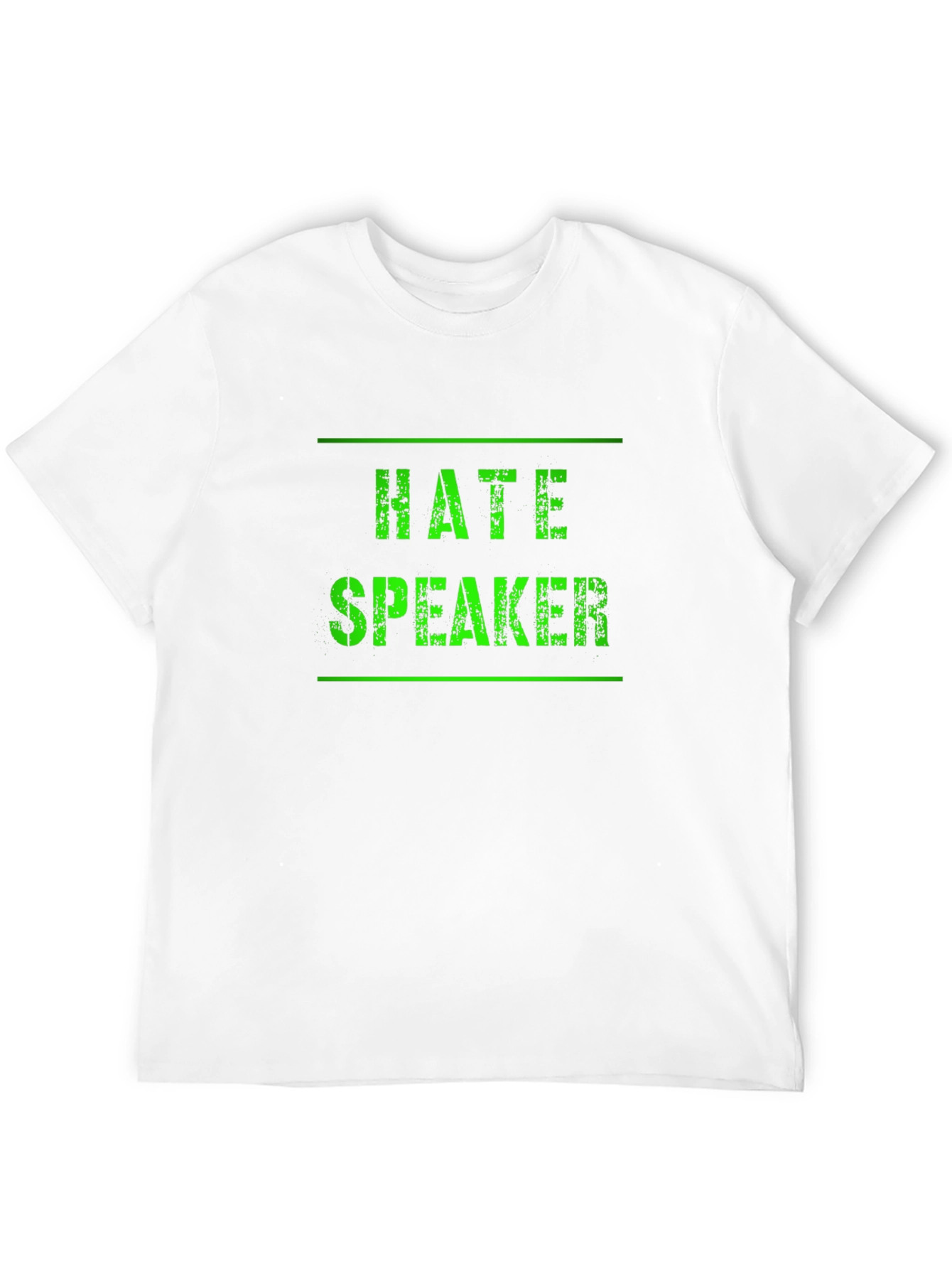 Hate Speaker Graphic Tee - Black Cotton T-Shirt
