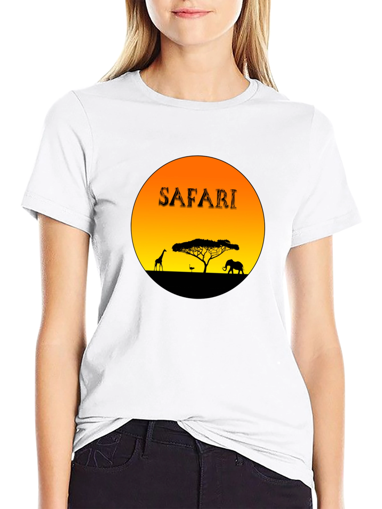 Safari Sunset Graphic T-Shirt