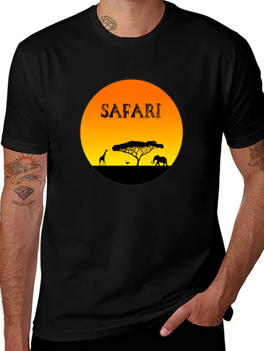 Safari Sunset Graphic T-Shirt