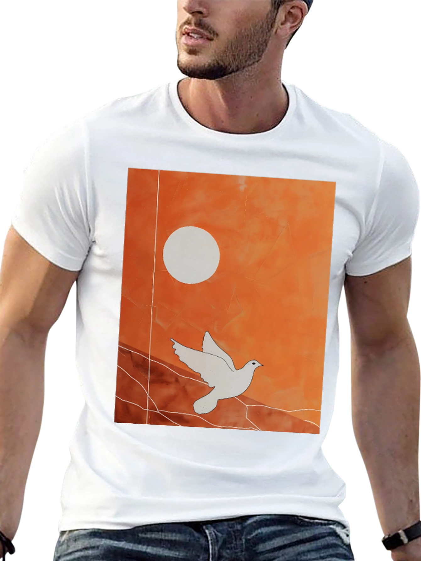 Dove Graphic Tee - Stylish Black T-Shirt
