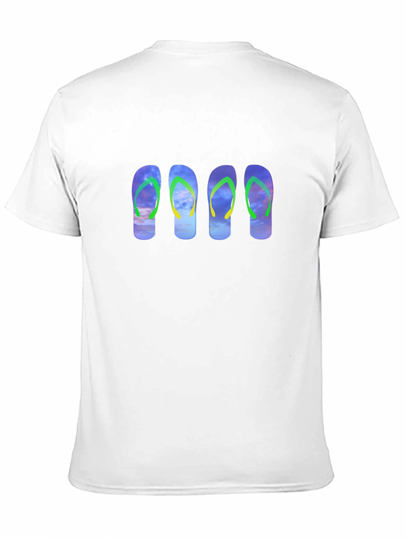 Flip Flop Sky Graphic Black Tee
