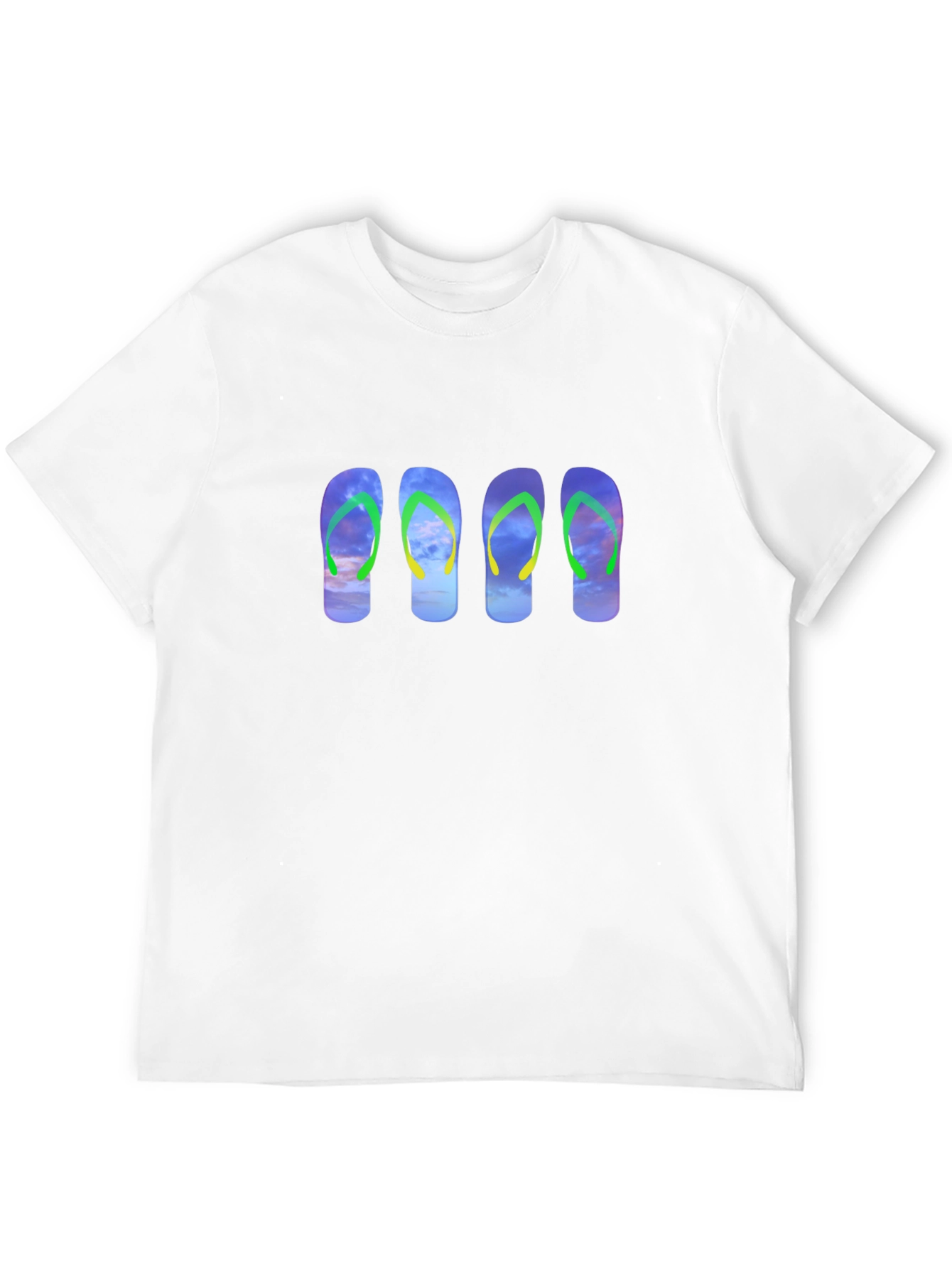 Flip Flop Sky Graphic Black Tee