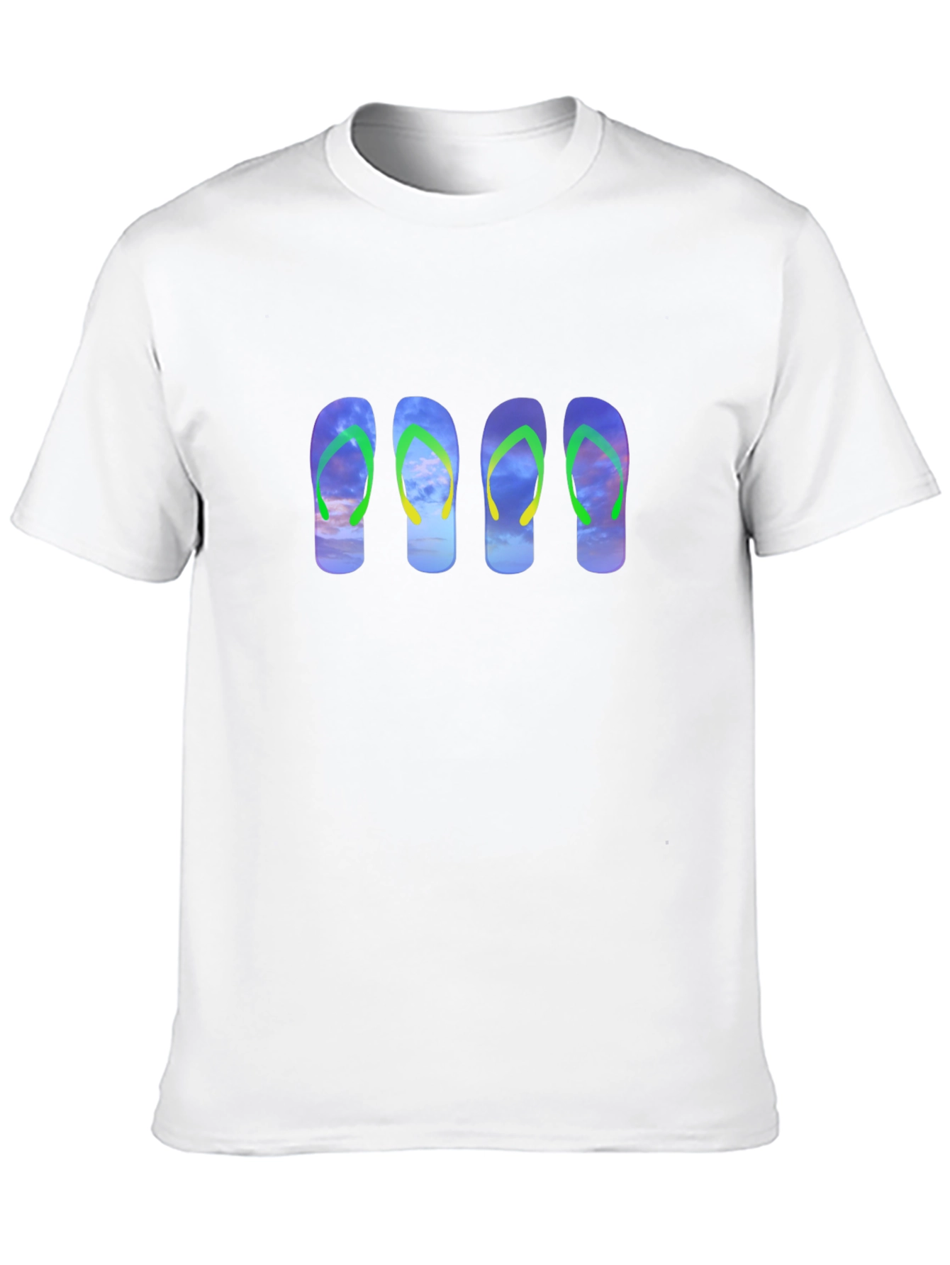 Flip Flop Sky Graphic Black Tee