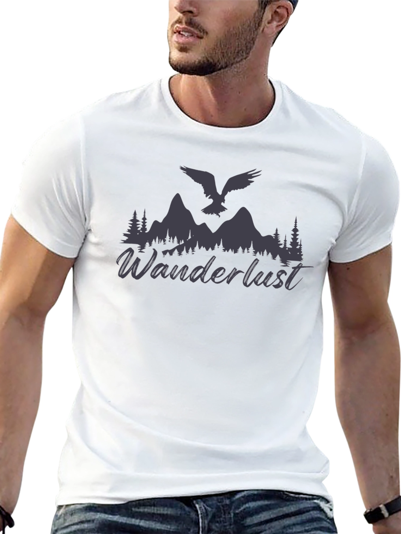 Wanderlust Graphic T-Shirt - Mens Black Tee
