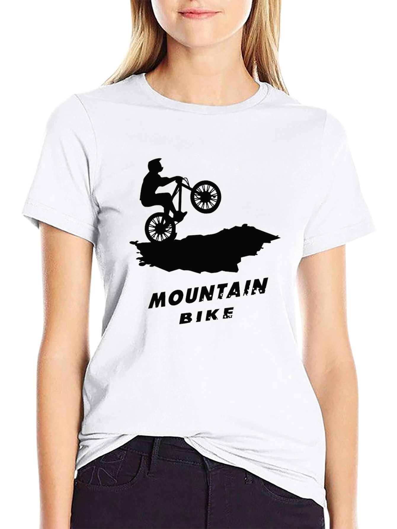 Mountain Bike Graphic Tee - Black Cotton