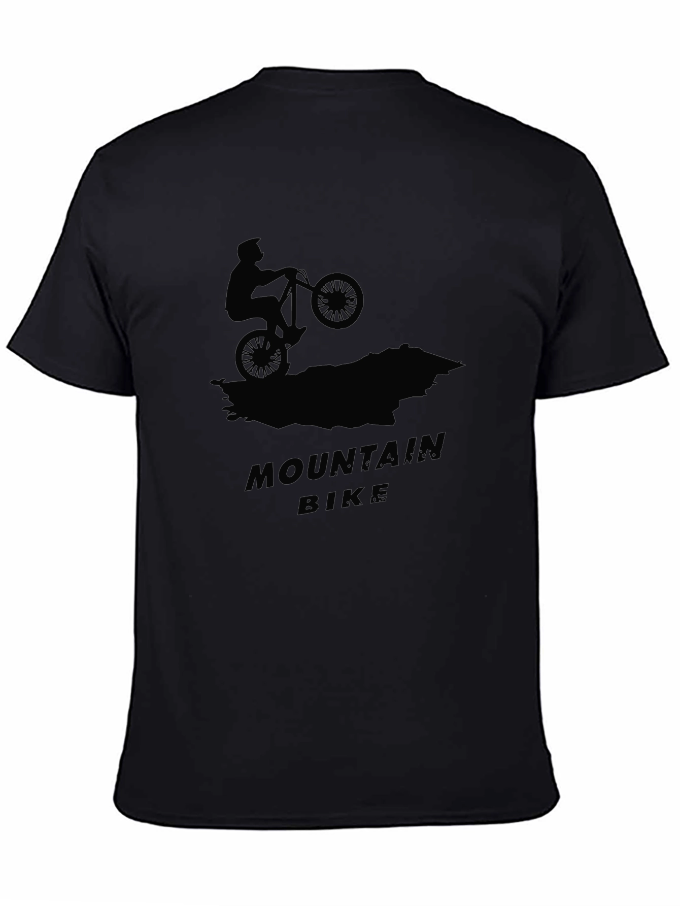 Mountain Bike Graphic Tee - Black Cotton