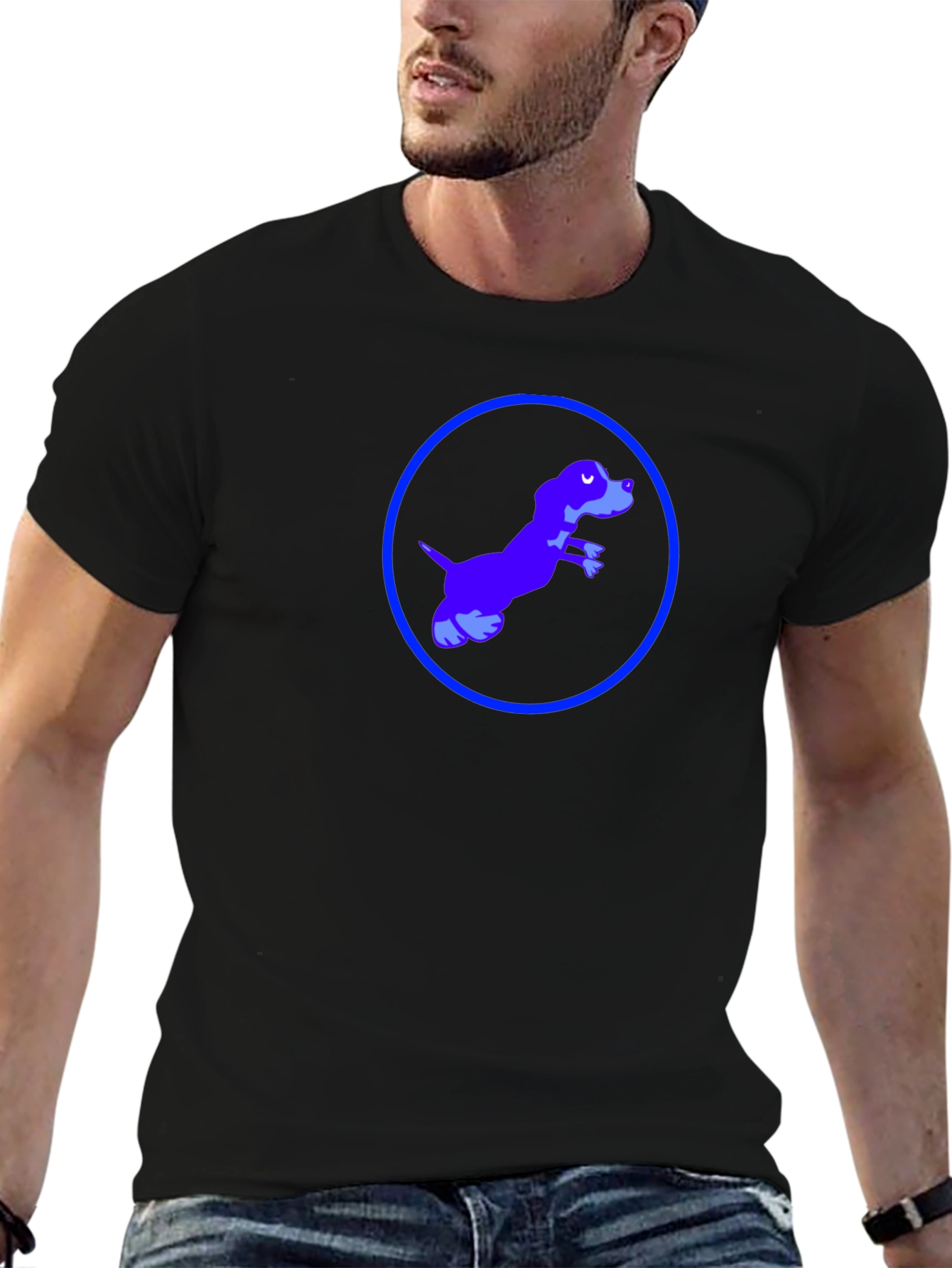 Dog in Circle Graphic Tee