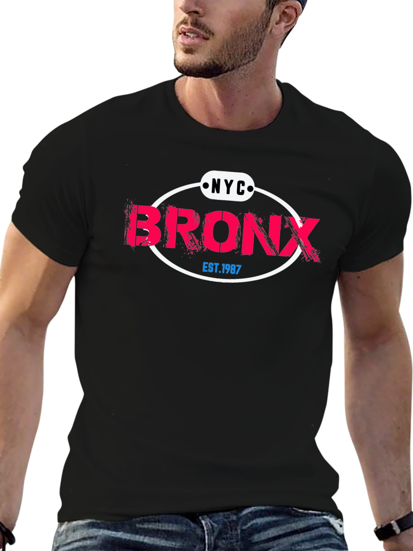 NYC Bronx Est. 1987 Black Graphic Tee