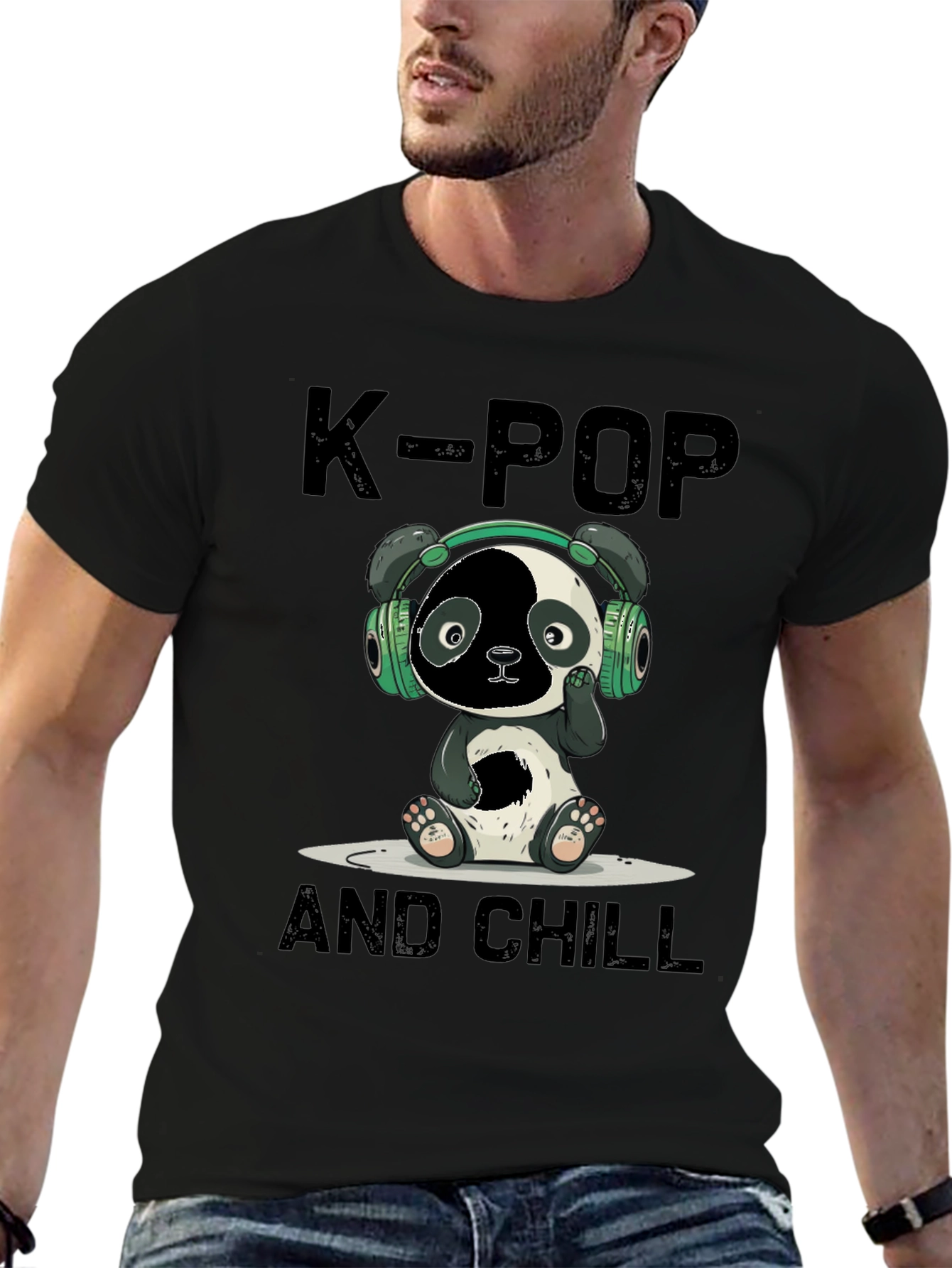 K-Pop Panda Chill Graphic Tee
