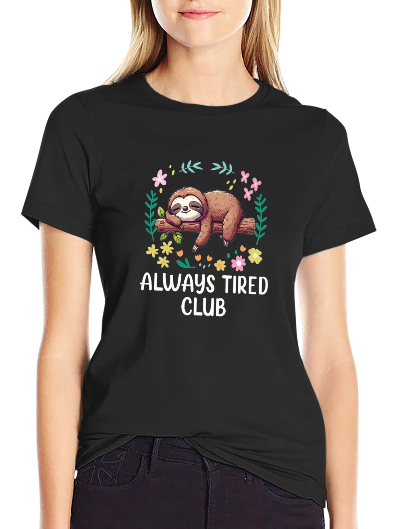 Always Tired Sloth Graphic Tee