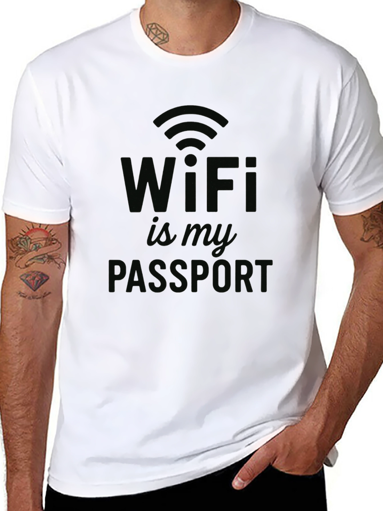 WiFi is My Passport T-Shirt - Novelty Design