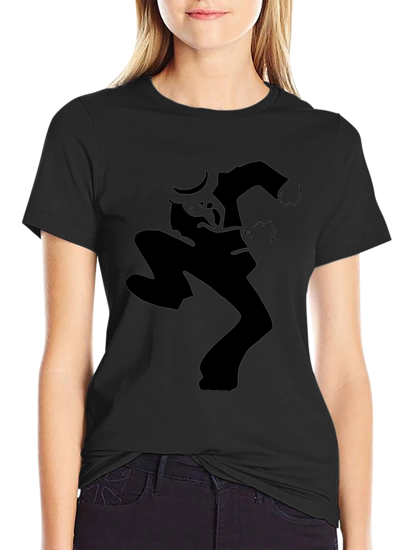 Silhouette Mans Black Graphic Tee