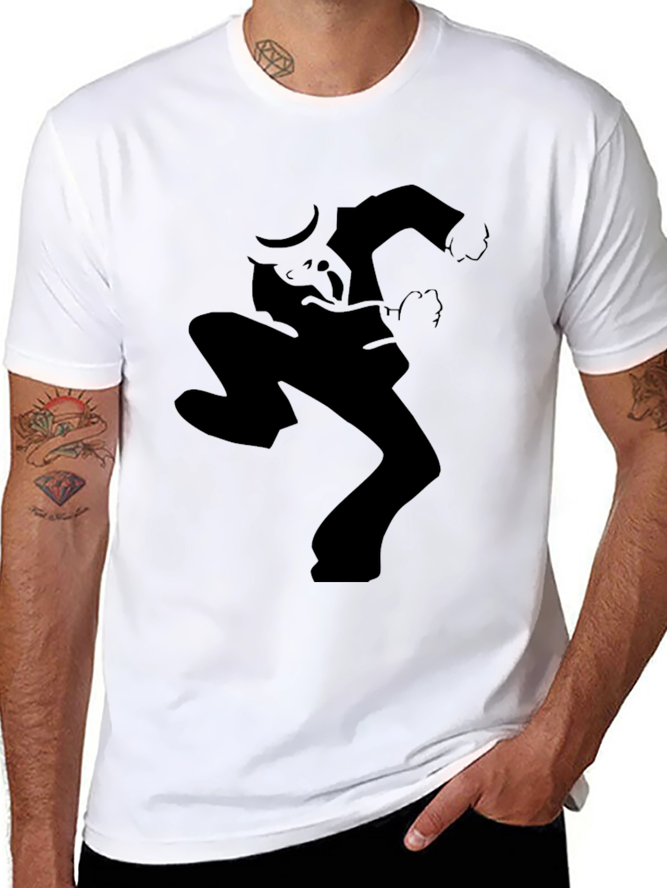Silhouette Mans Black Graphic Tee