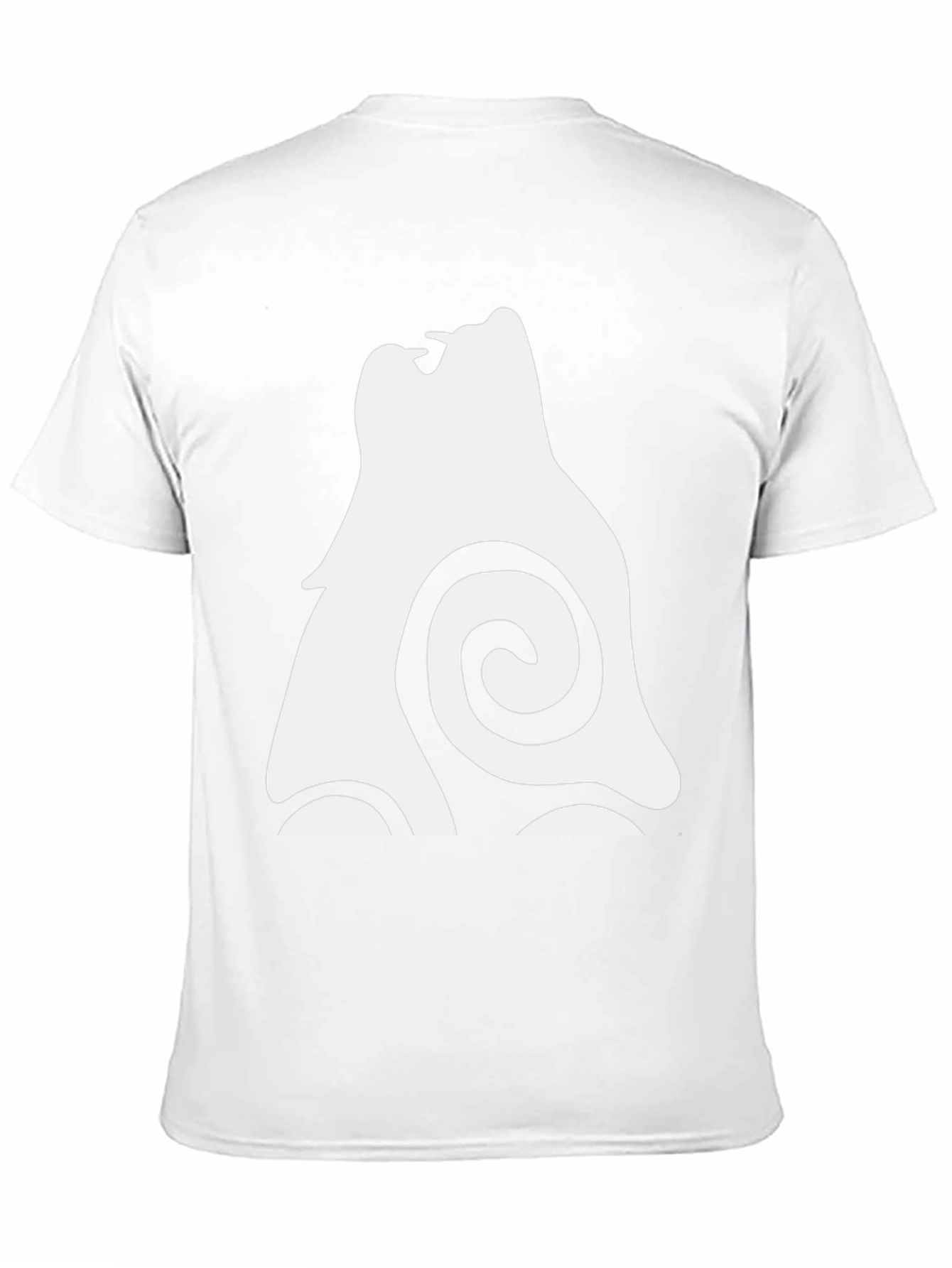 Mens Black T-Shirt - Abstract Wolf Design