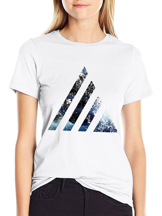 Galaxy Triangle Graphic Black T-Shirt