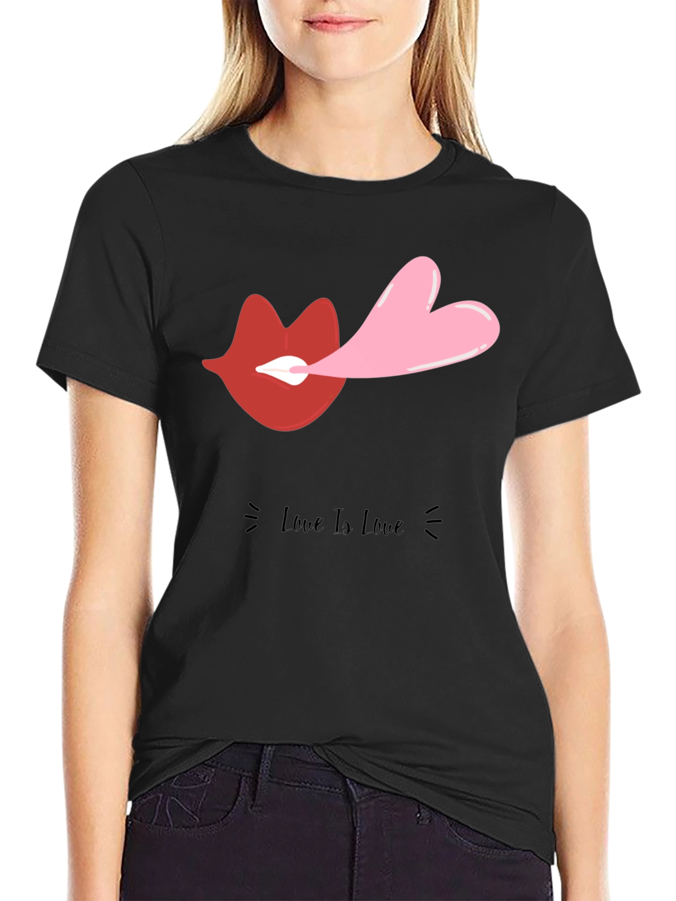 Love Is Love Graphic Tee - Black