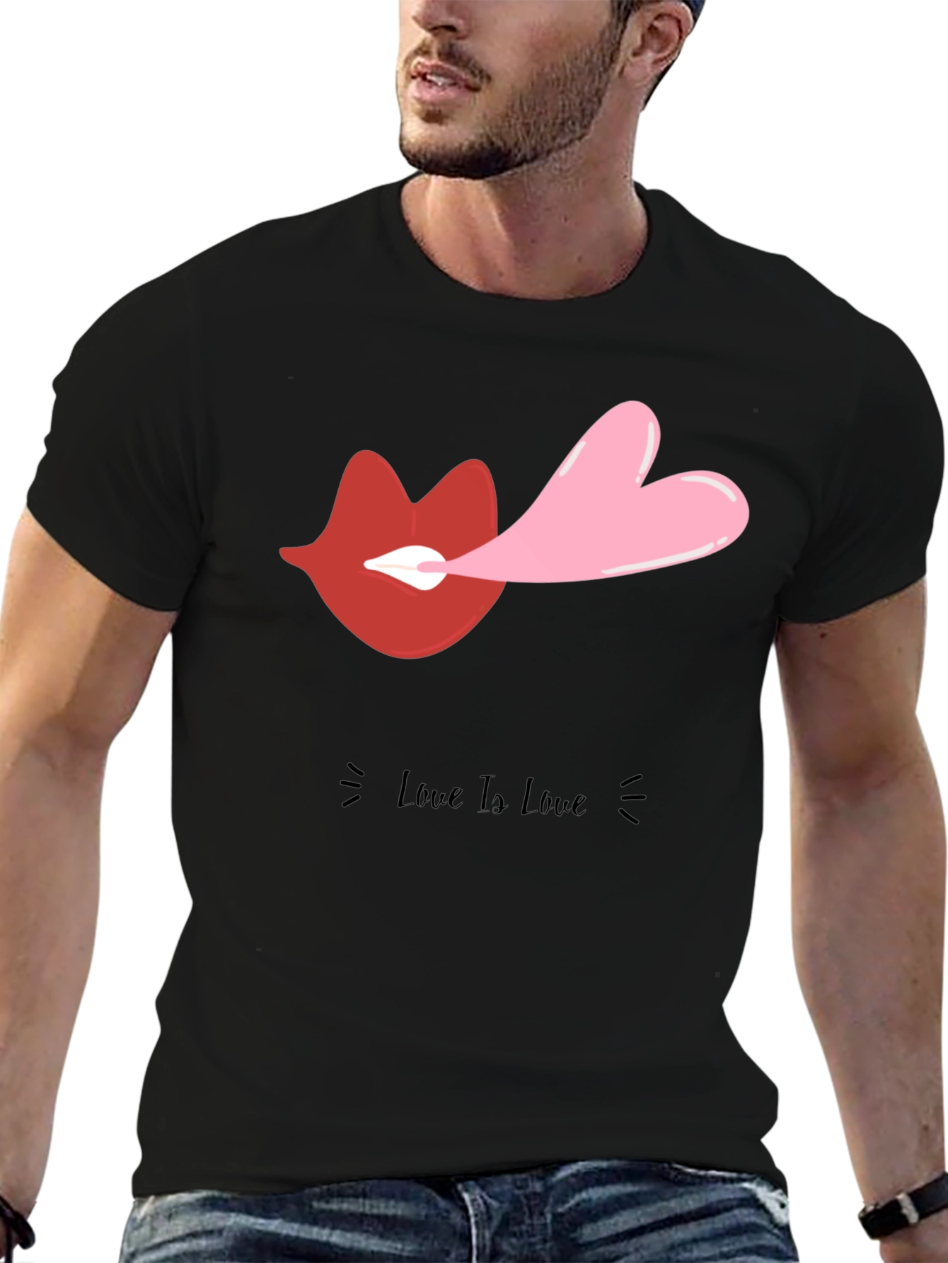 Love Is Love Graphic Tee - Black