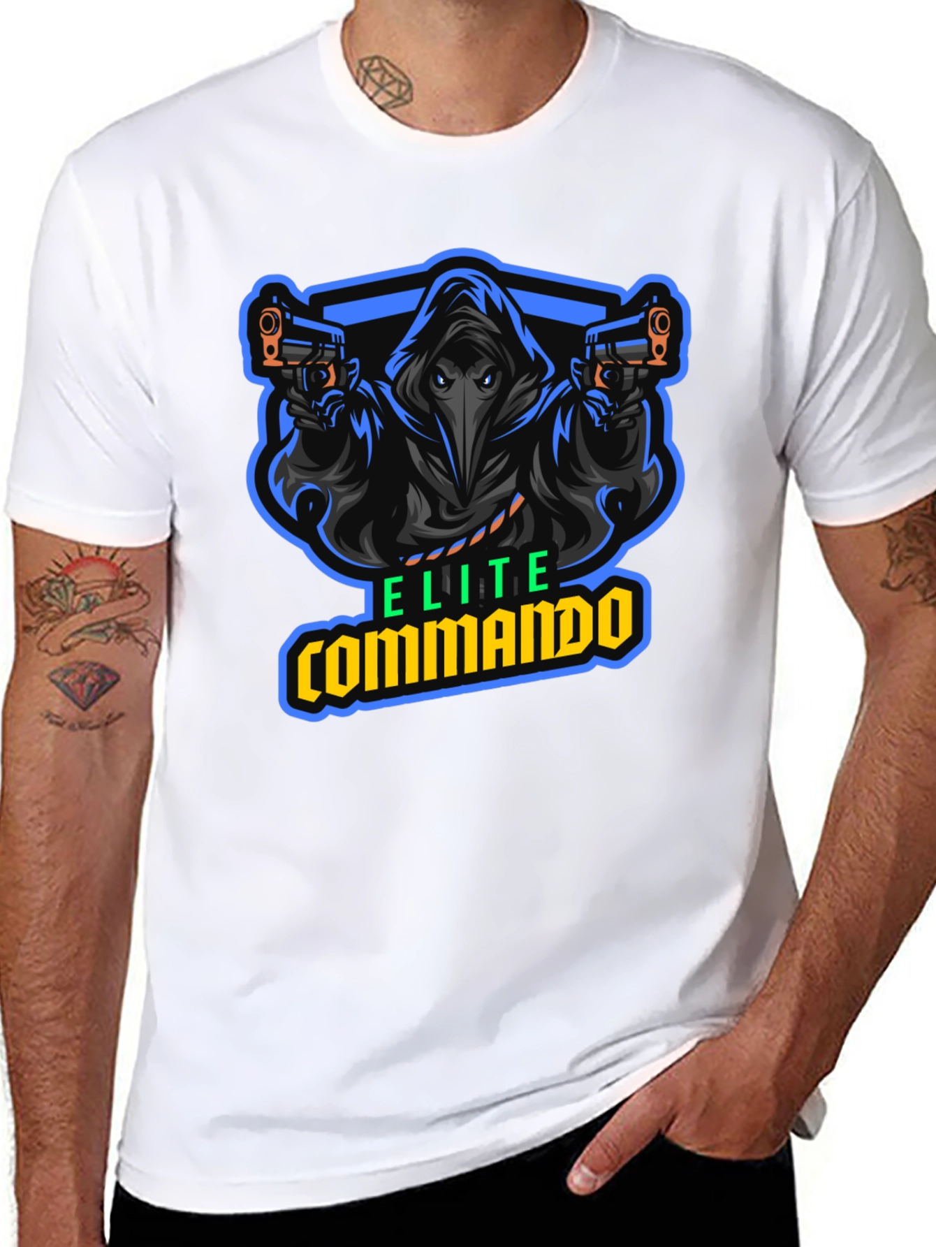 Elite Commando Graphic T-Shirt - Black