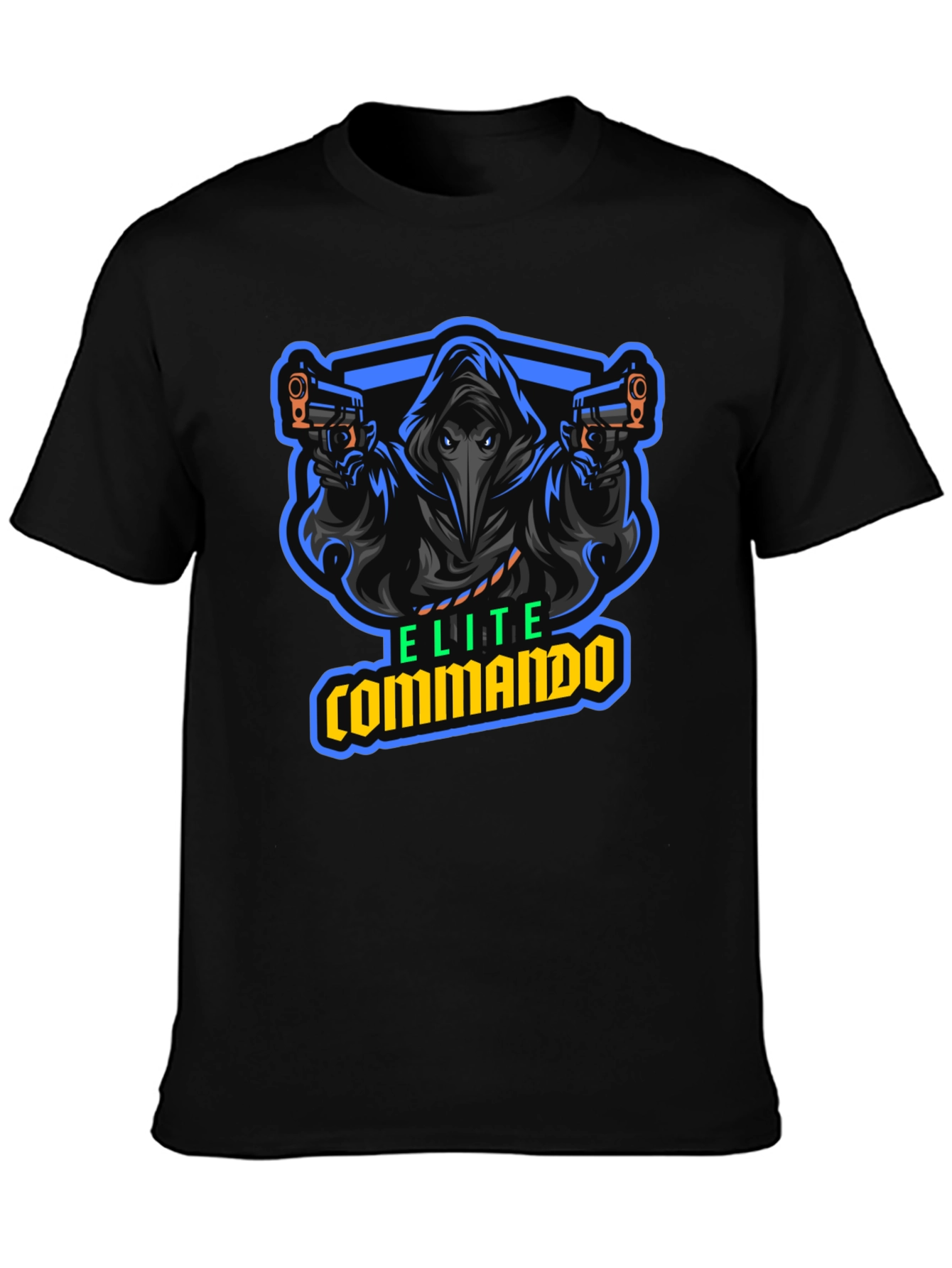 Elite Commando Graphic T-Shirt - Black