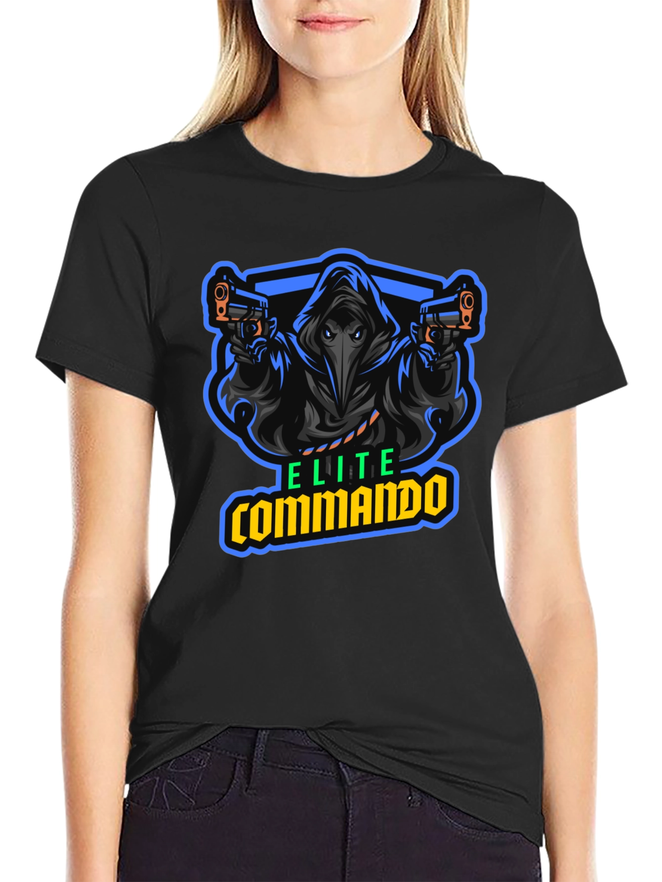 Elite Commando Graphic T-Shirt - Black