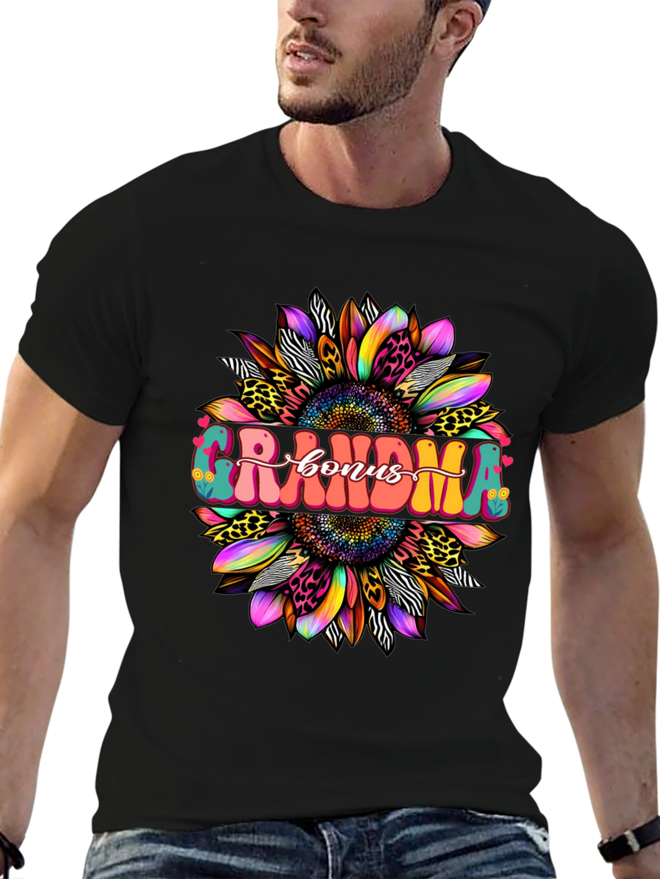 Grandma Bonus Graphic Tee - Sunflower Design