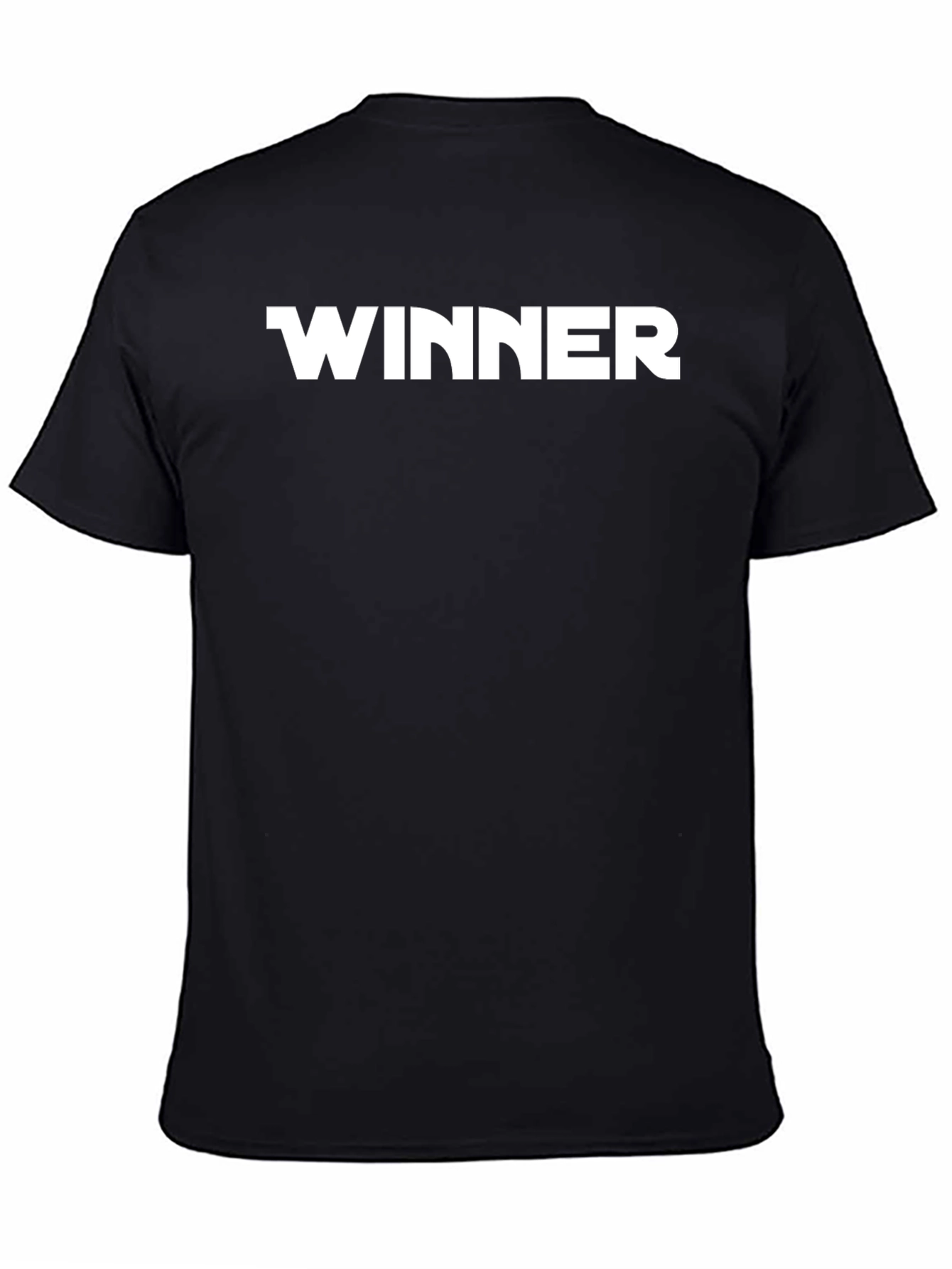 Winner Black Cotton T-Shirt - Bold Statement Tee
