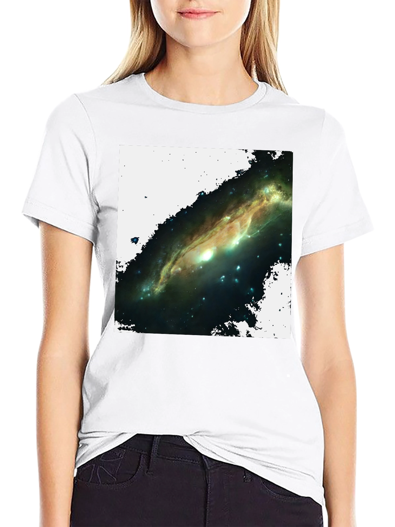 Galaxy Graphic T-Shirt - Black Cotton Blend