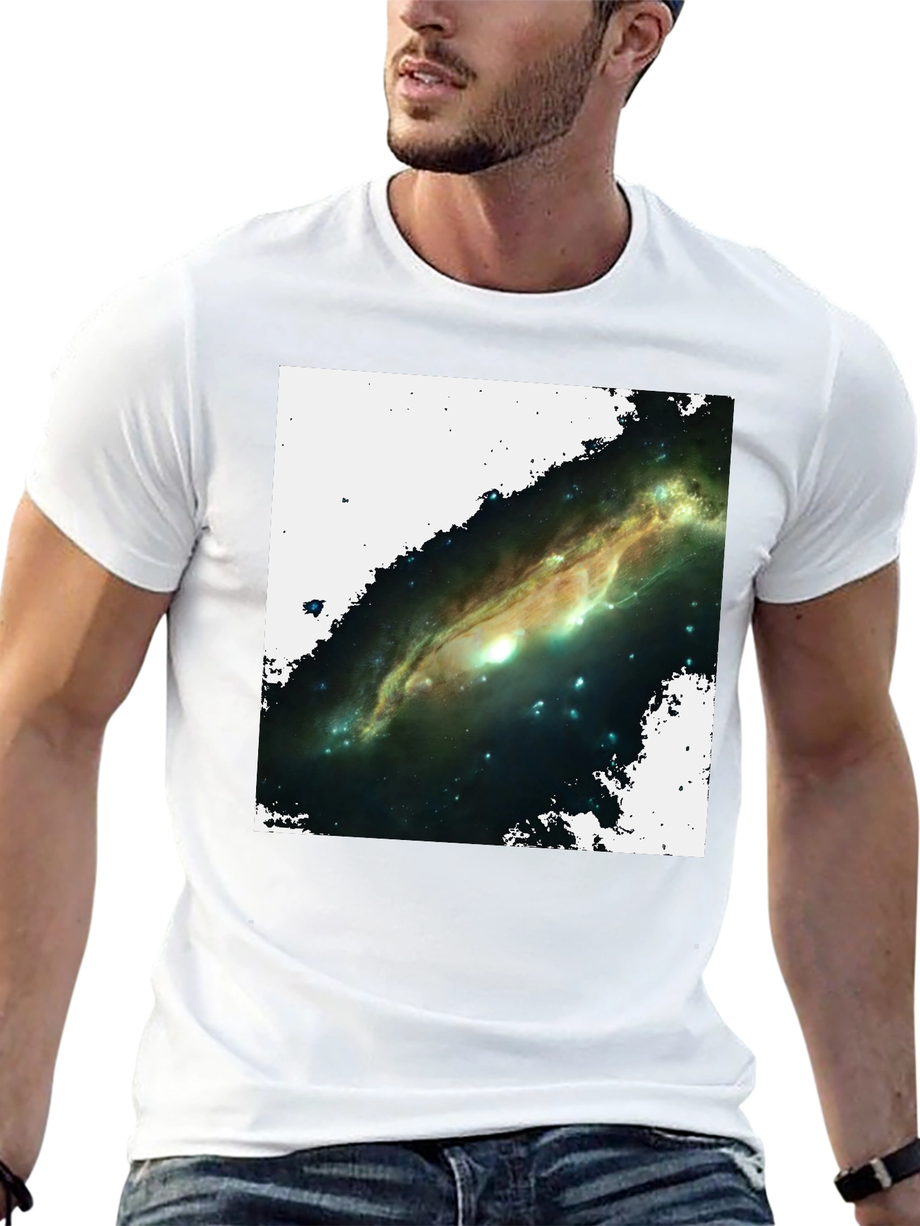 Galaxy Graphic T-Shirt - Black Cotton Blend