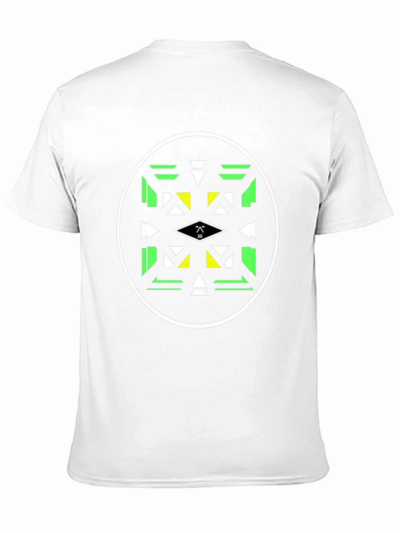 Geometric Circle Graphic Tee - Black