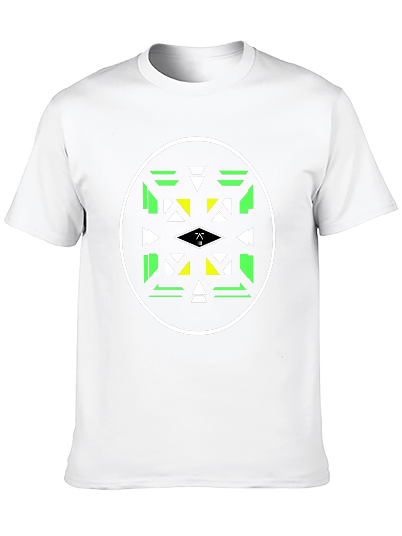 Geometric Circle Graphic Tee - Black
