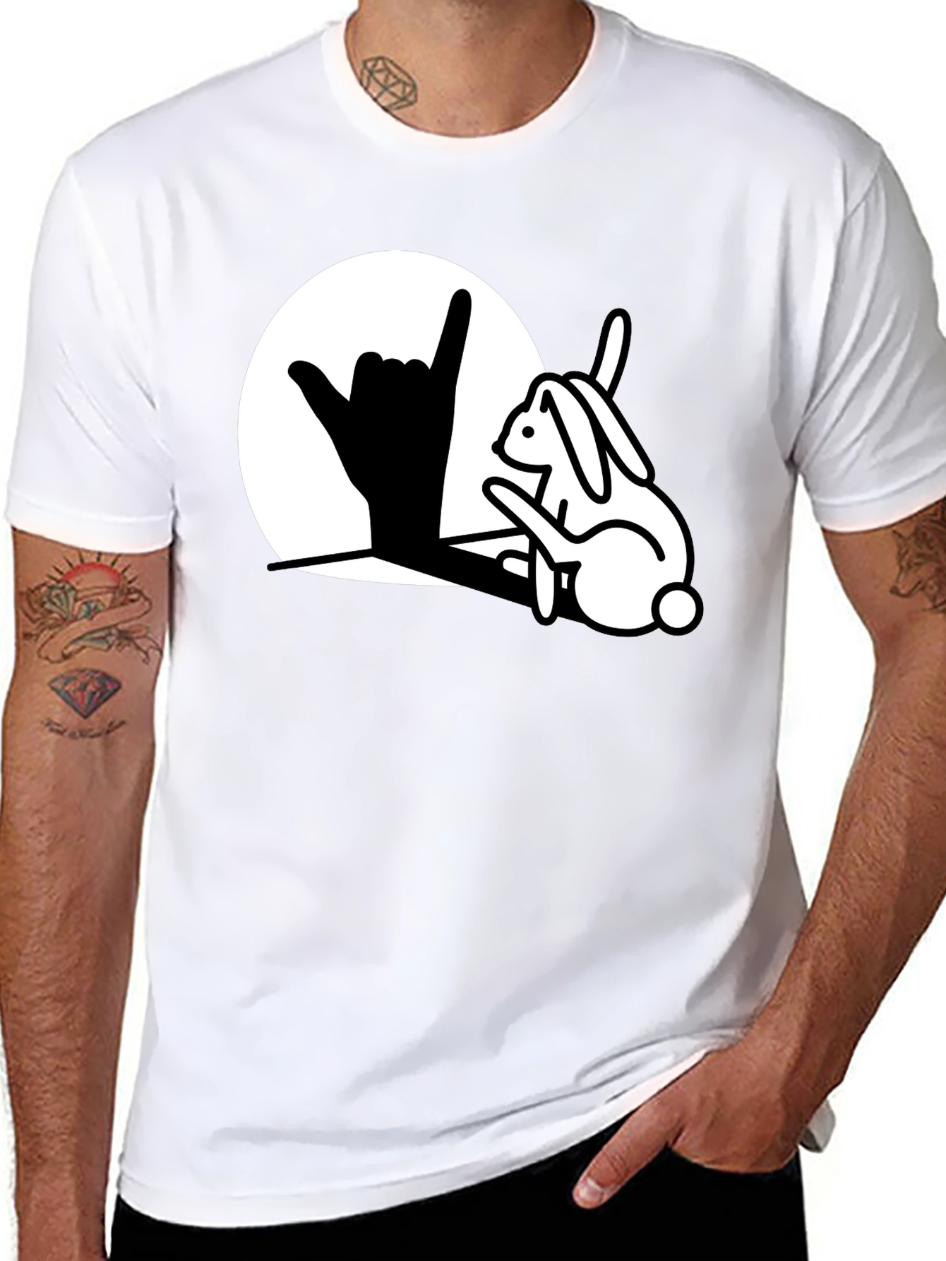 Cool Rabbit Shaka T-Shirt - Hang Loose Bunny Tee