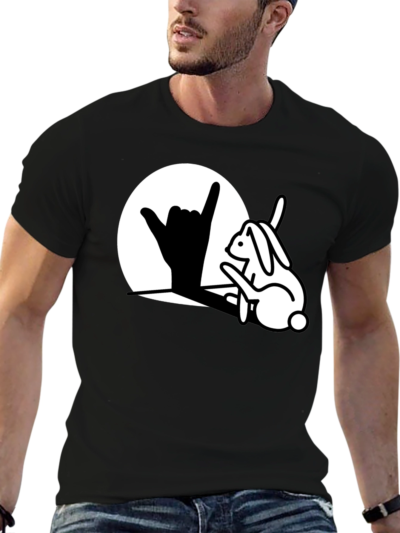 Cool Rabbit Shaka T-Shirt - Hang Loose Bunny Tee