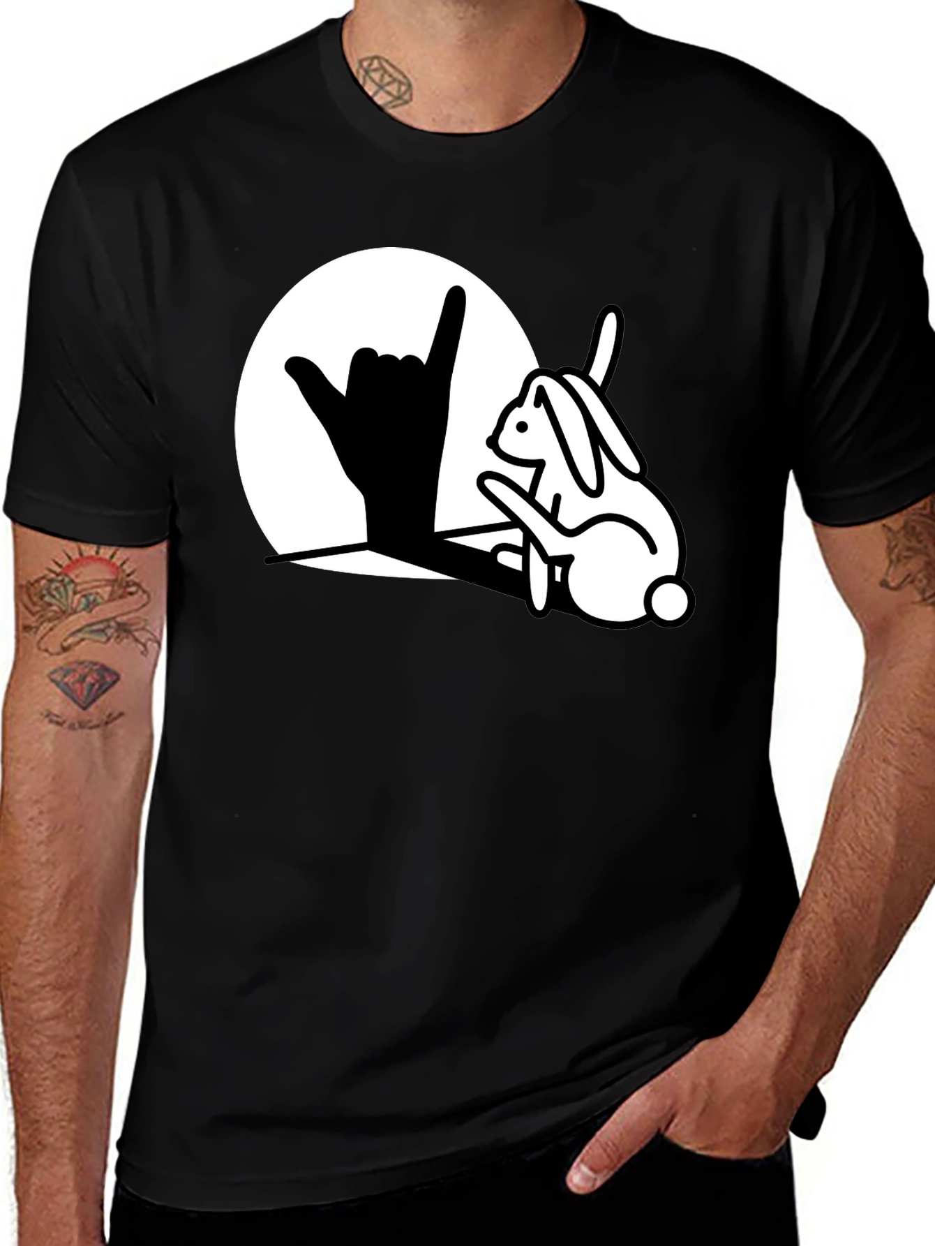 Cool Rabbit Shaka T-Shirt - Hang Loose Bunny Tee