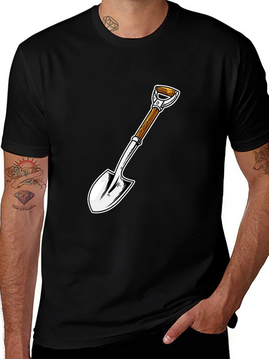 Shovel Graphic Tee - Black Cotton Blend