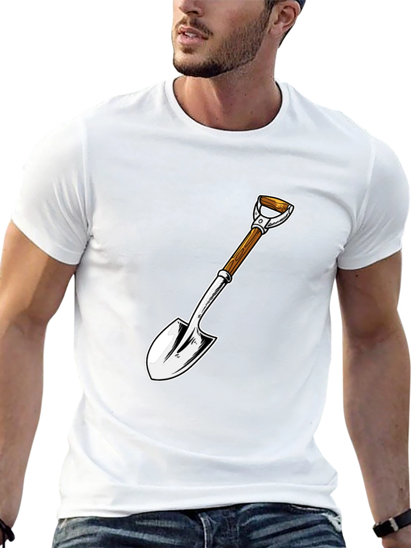 Shovel Graphic Tee - Black Cotton Blend