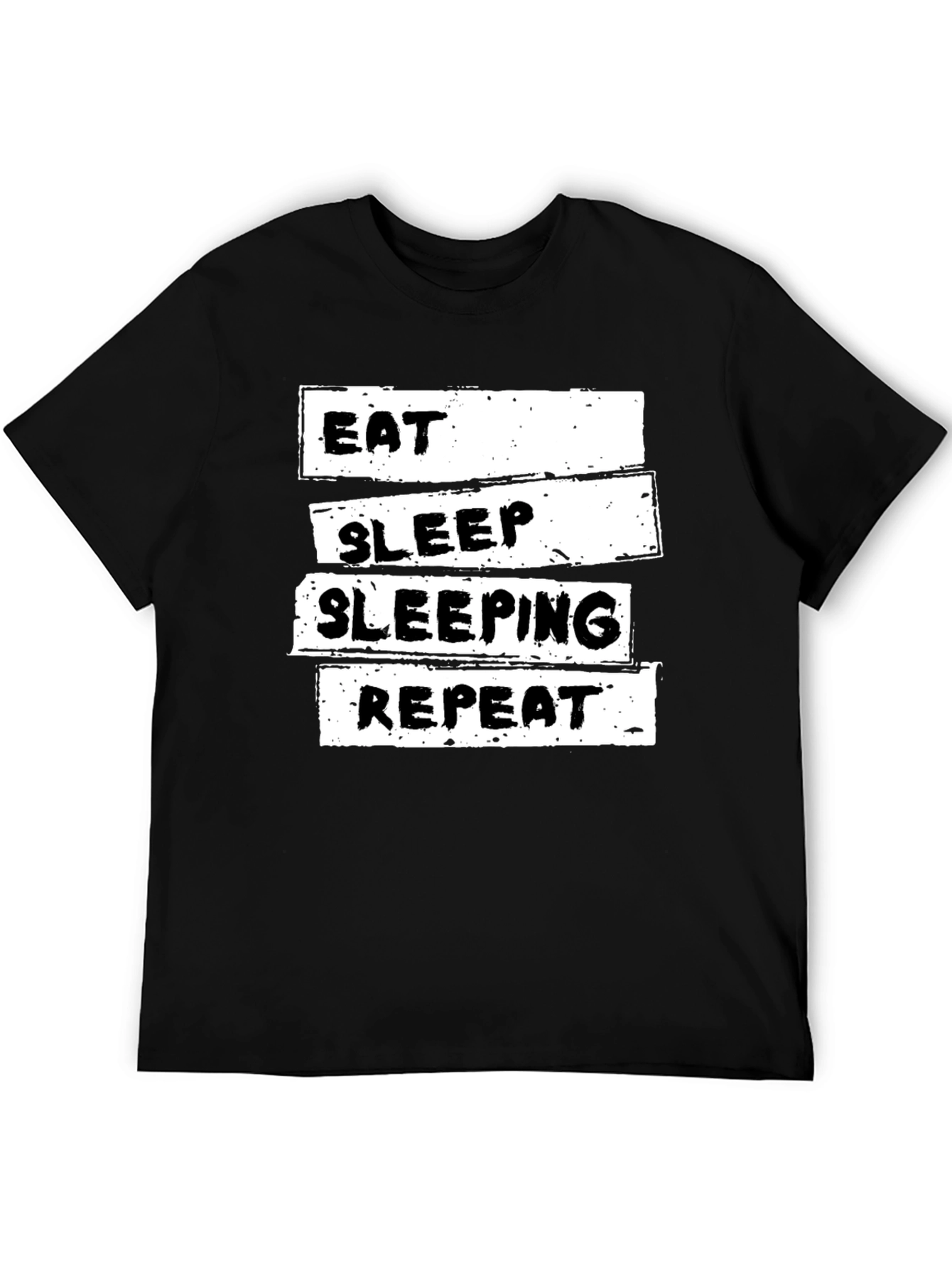 Eat Sleep Sleeping Repeat Black T-Shirt