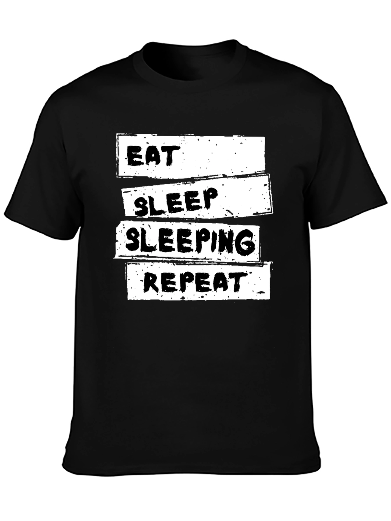 Eat Sleep Sleeping Repeat Black T-Shirt