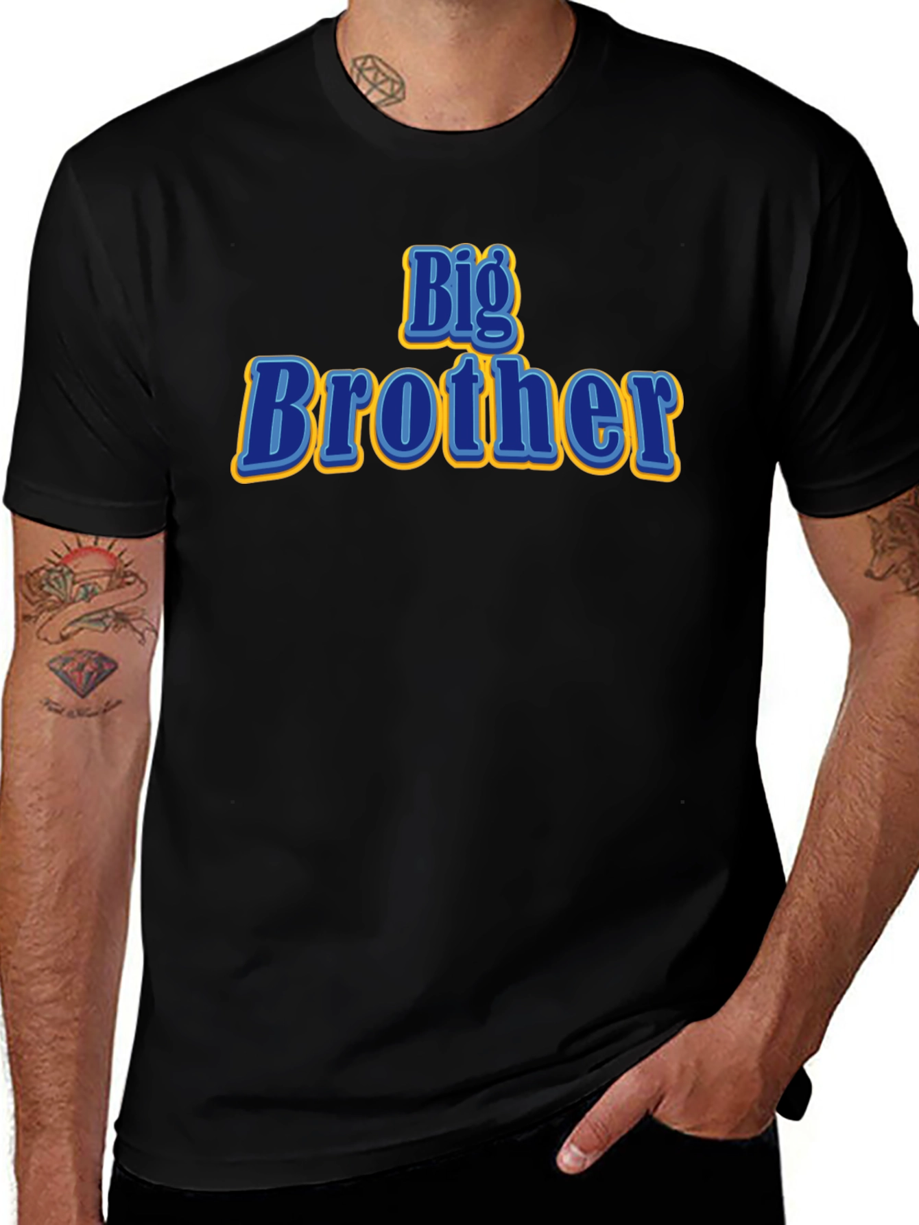 Big Brother Graphic T-Shirt - Black Cotton Tee