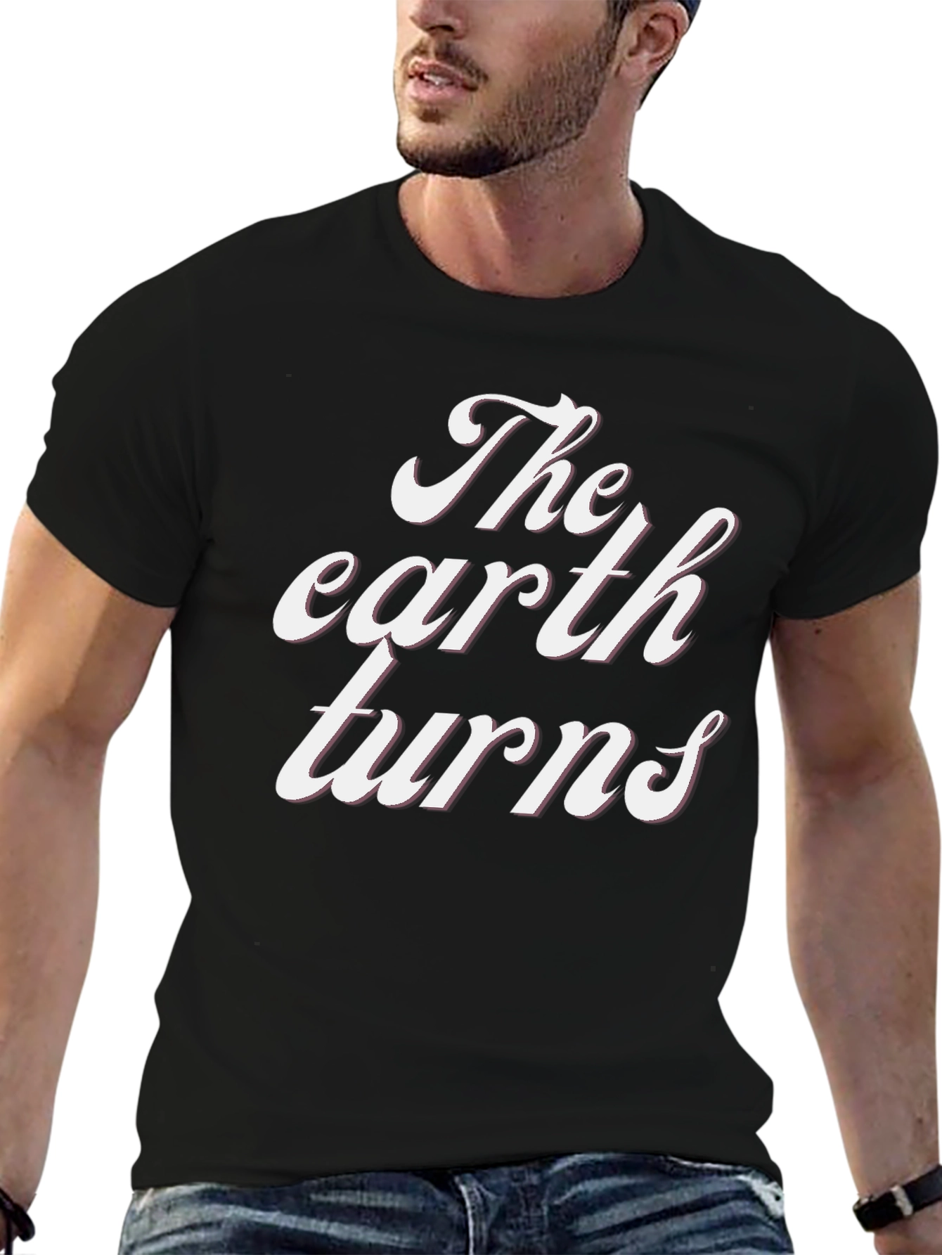 The Earth Turns Graphic Tee - Soft Cotton Blend
